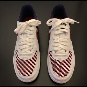 AF1 Premium Low Red Blue White Armed Forces NEW